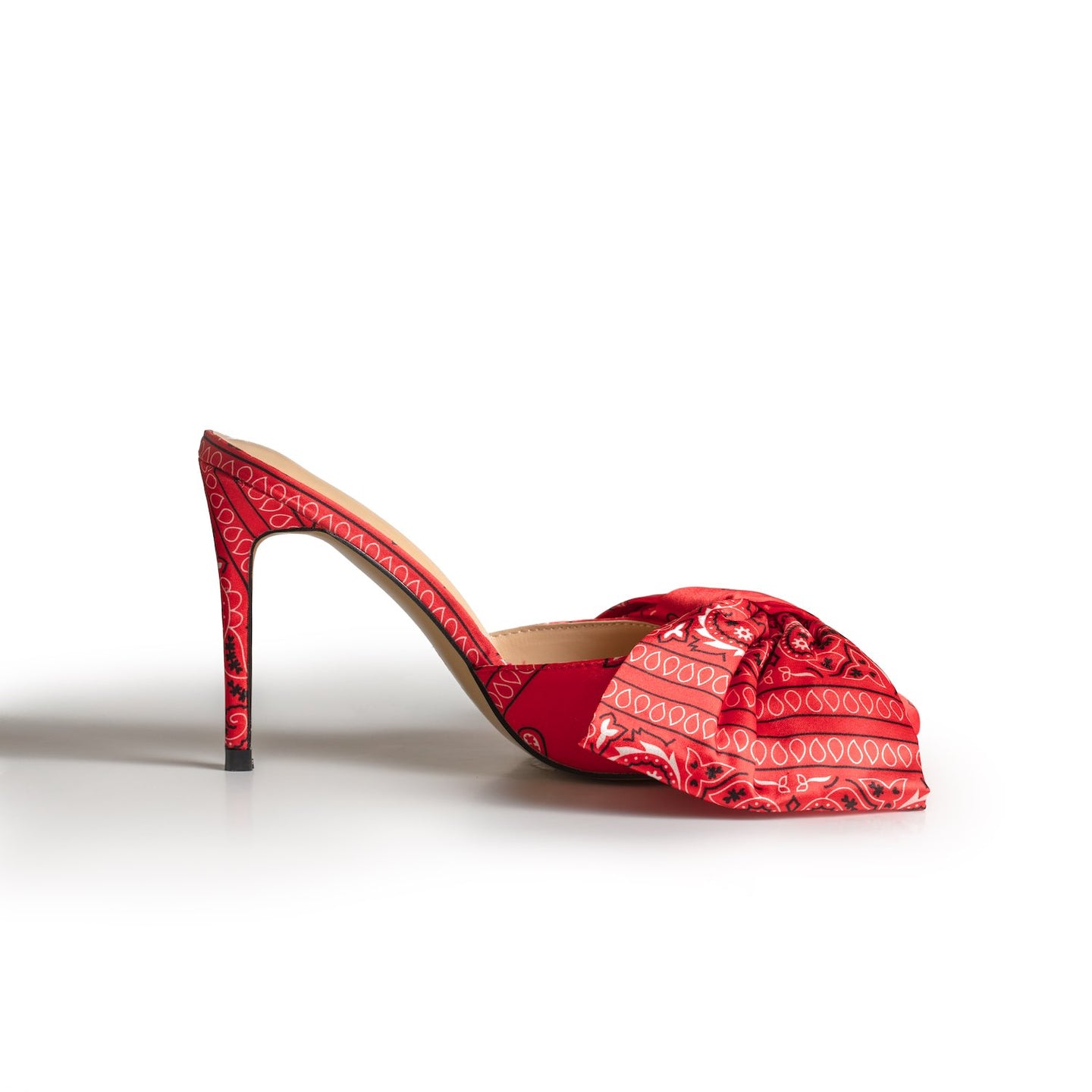 ICCONIC BOW PAISLEY RED SATIN