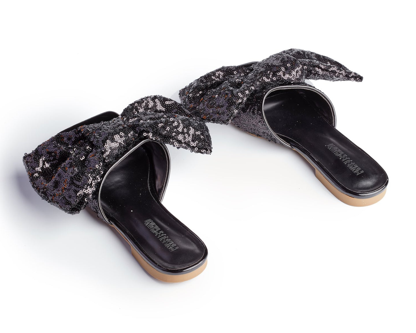 ICCONIC SLIDES -BLACK SEQUIN