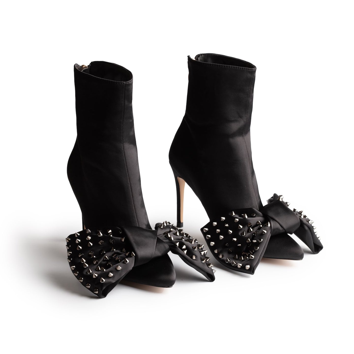 ICCONIC BOOT BLACK STUDDED SATIN