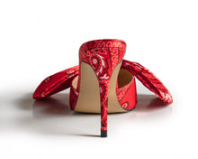 ICCONIC BOW PAISLEY RED SATIN