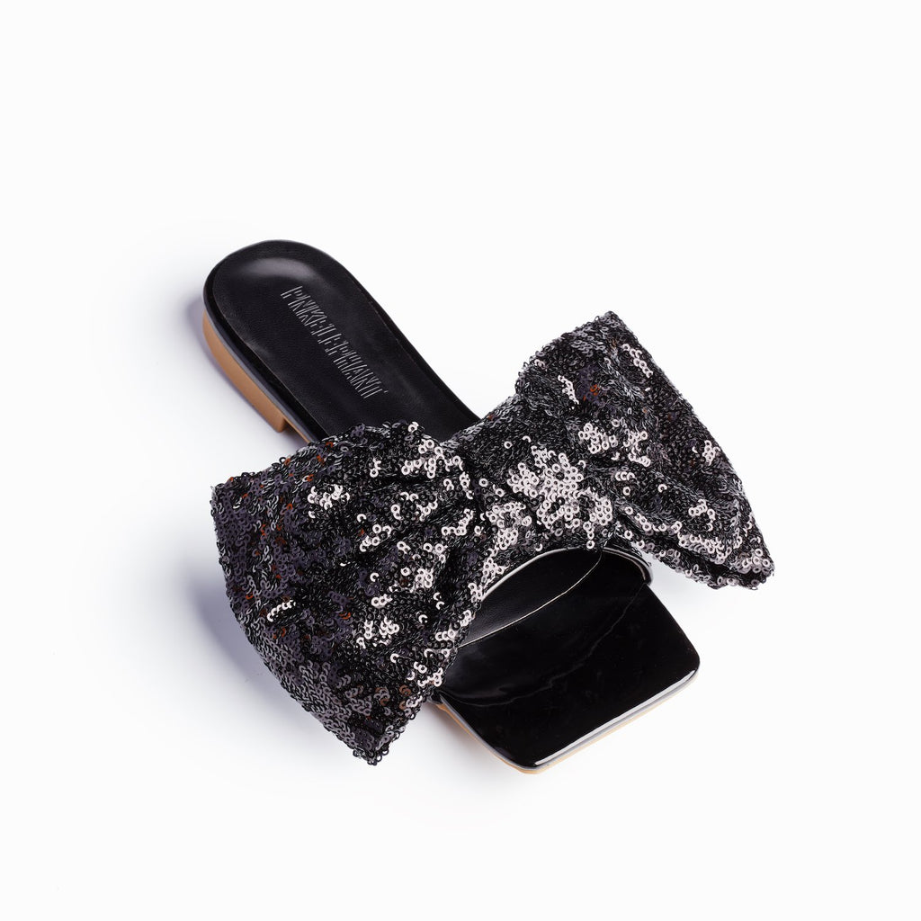 ICCONIC SLIDES -BLACK SEQUIN – peblair