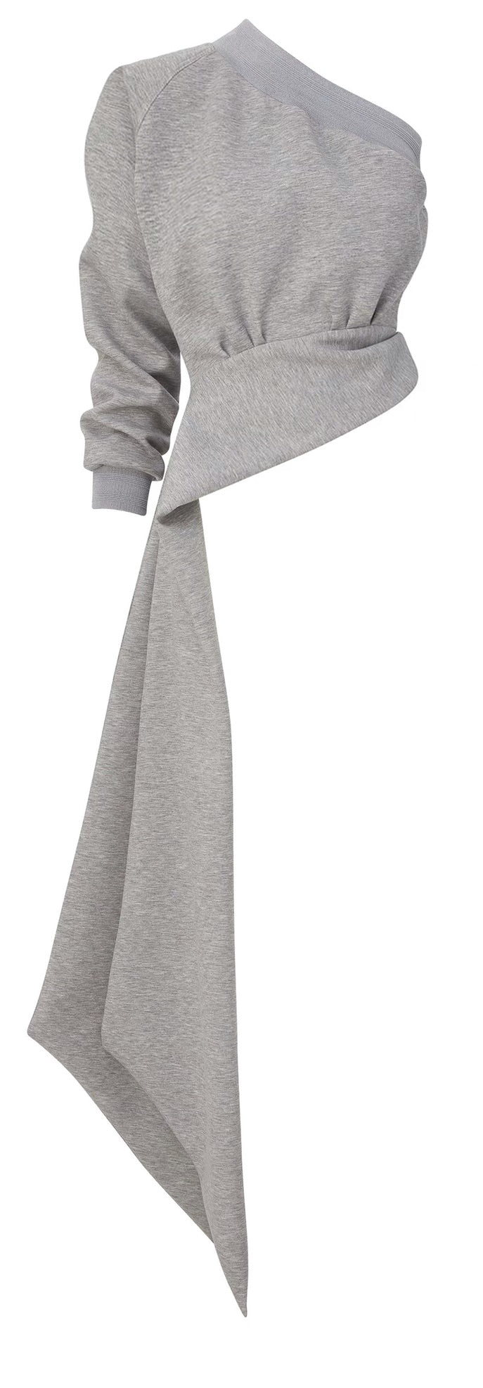 Cold Shoulder Sweatshirt-Grey