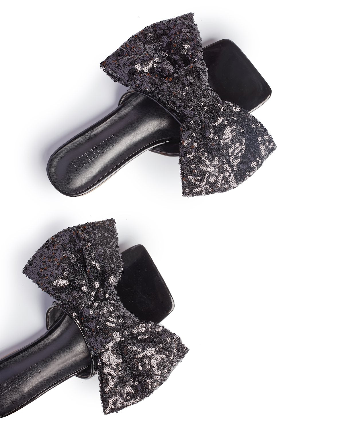 ICCONIC SLIDES -BLACK SEQUIN