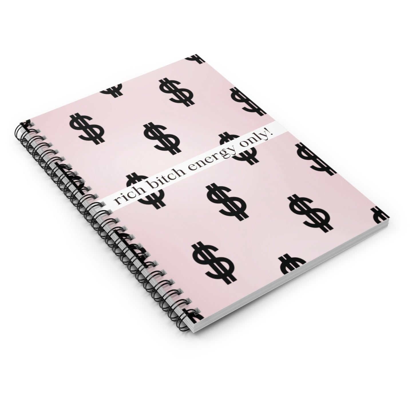 Spiral Notebook - Rich Bitch Energy Ruled Line