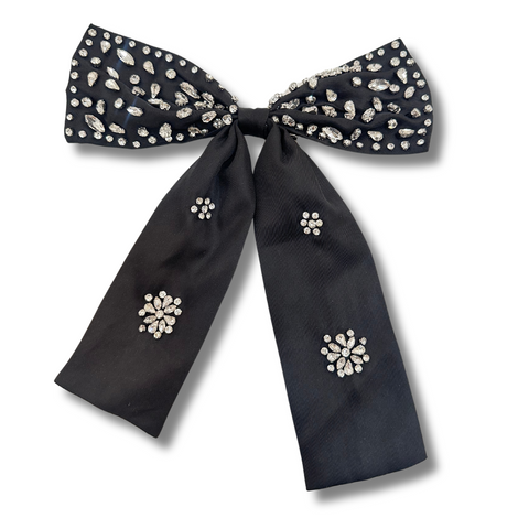 Rocky Stone Hair Ribbon- Black