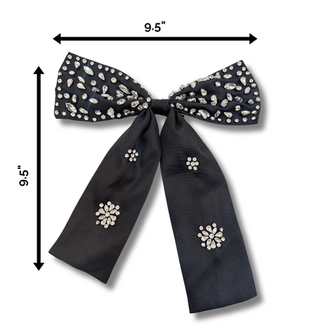 Rocky Stone Hair Ribbon- Black