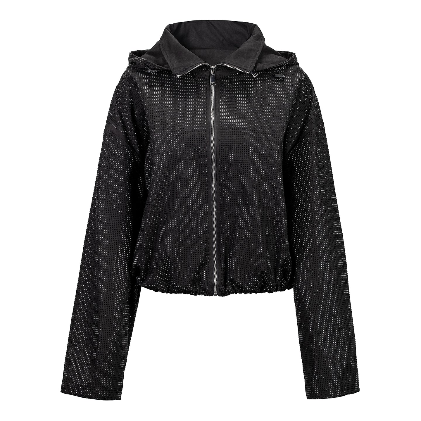 Onyx Crystal Encrusted Jacket-Black